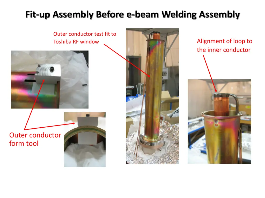 fit up assembly before e beam welding assembly 1