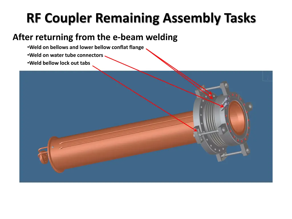 rf coupler remaining assembly tasks 1