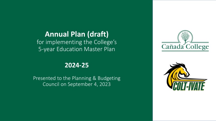 annual plan draft for implementing the college