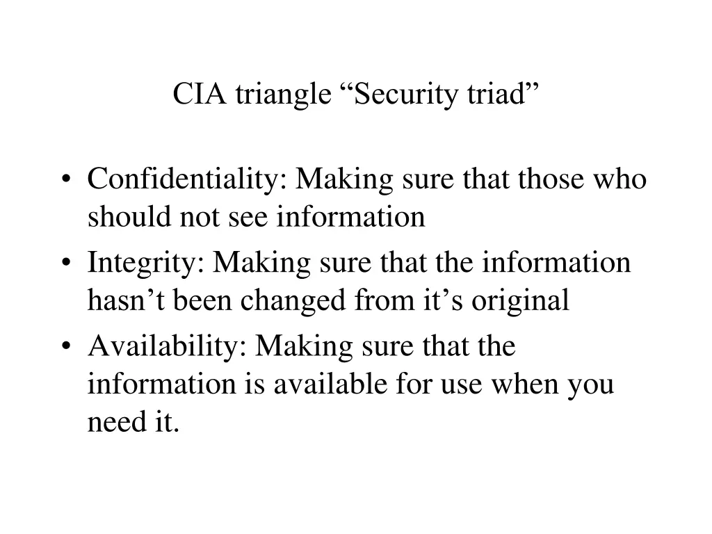 cia triangle security triad