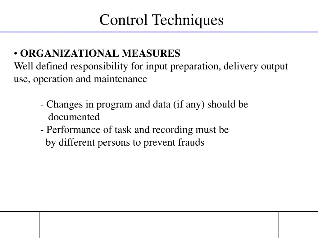 control techniques