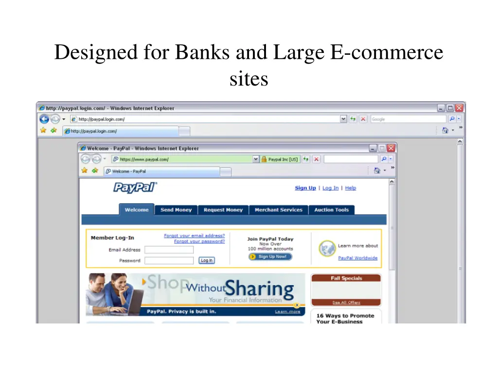 designed for banks and large e commerce sites