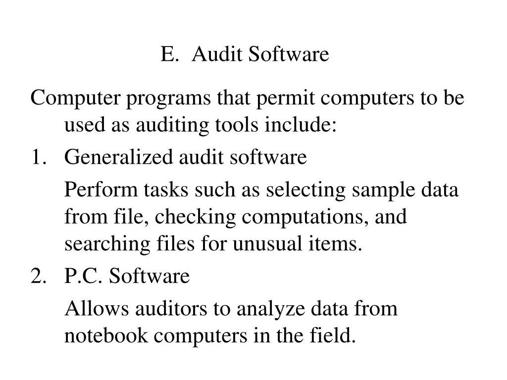 e audit software