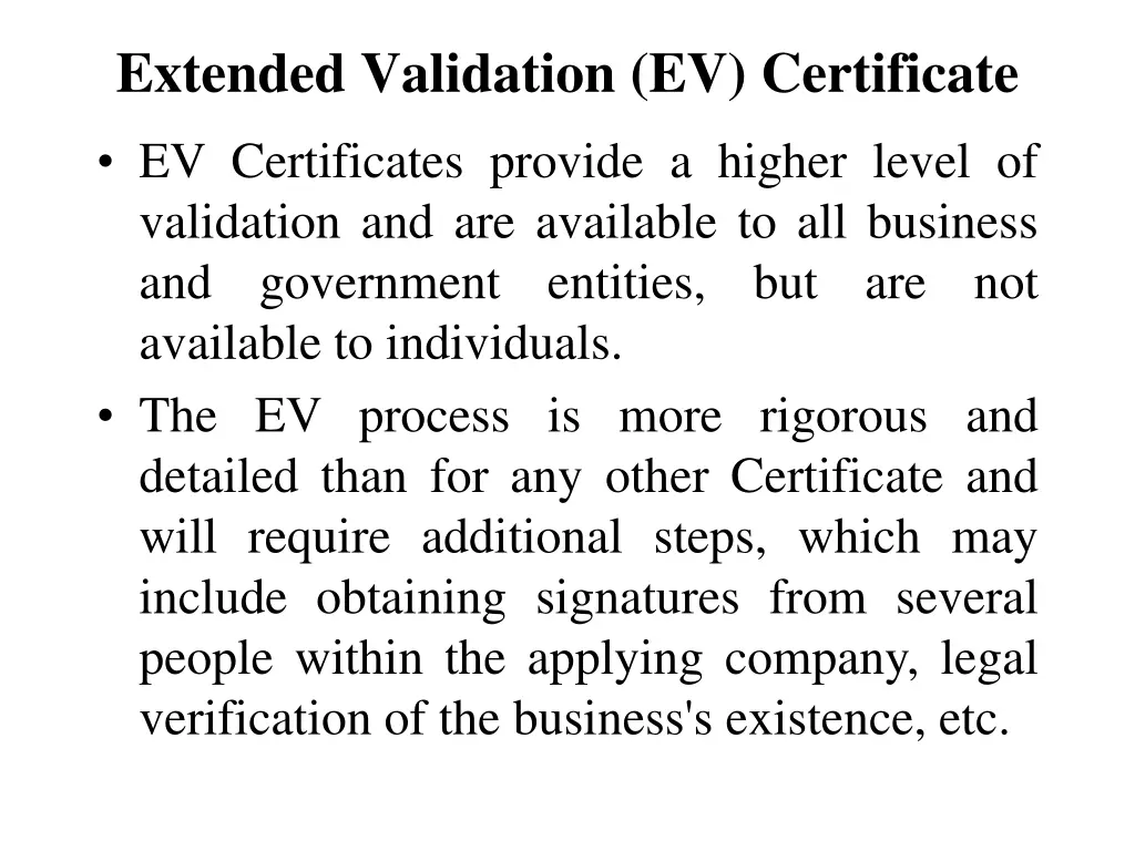 extended validation ev certificate 1