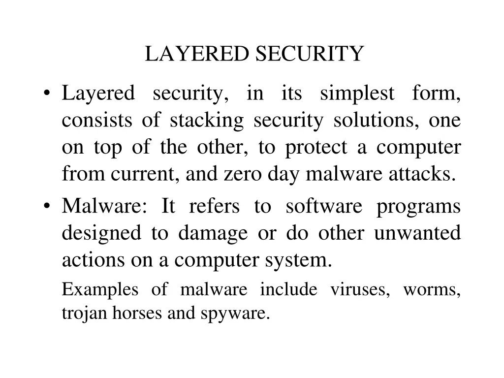 layered security