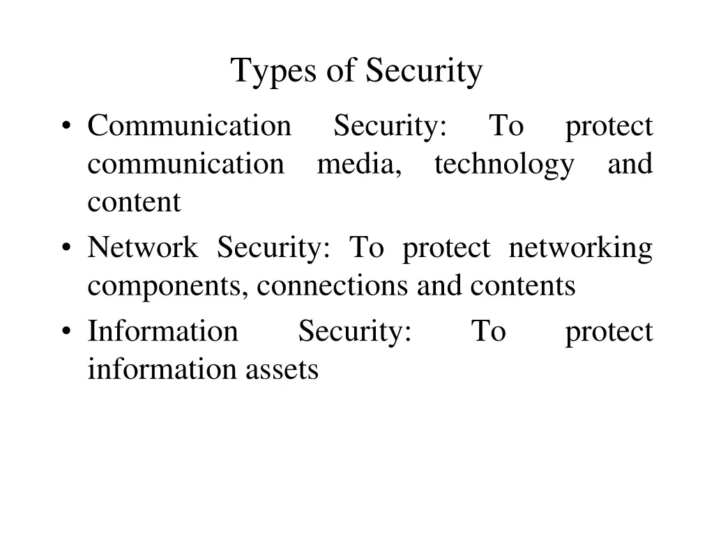 types of security 1