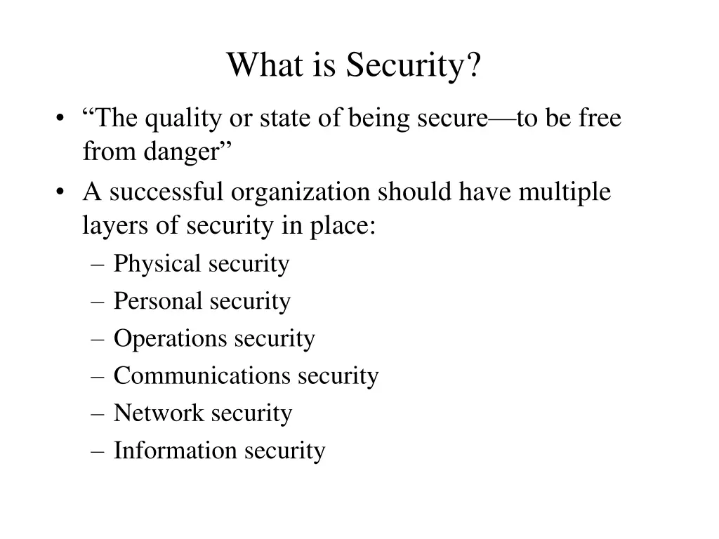 what is security