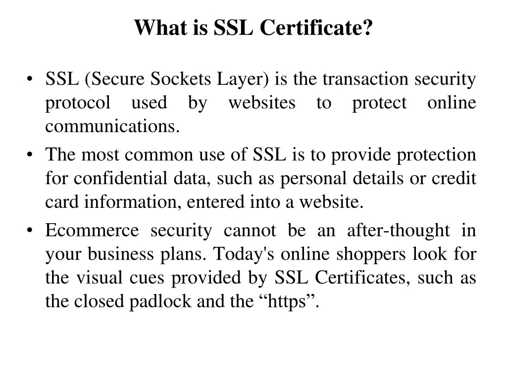what is ssl certificate