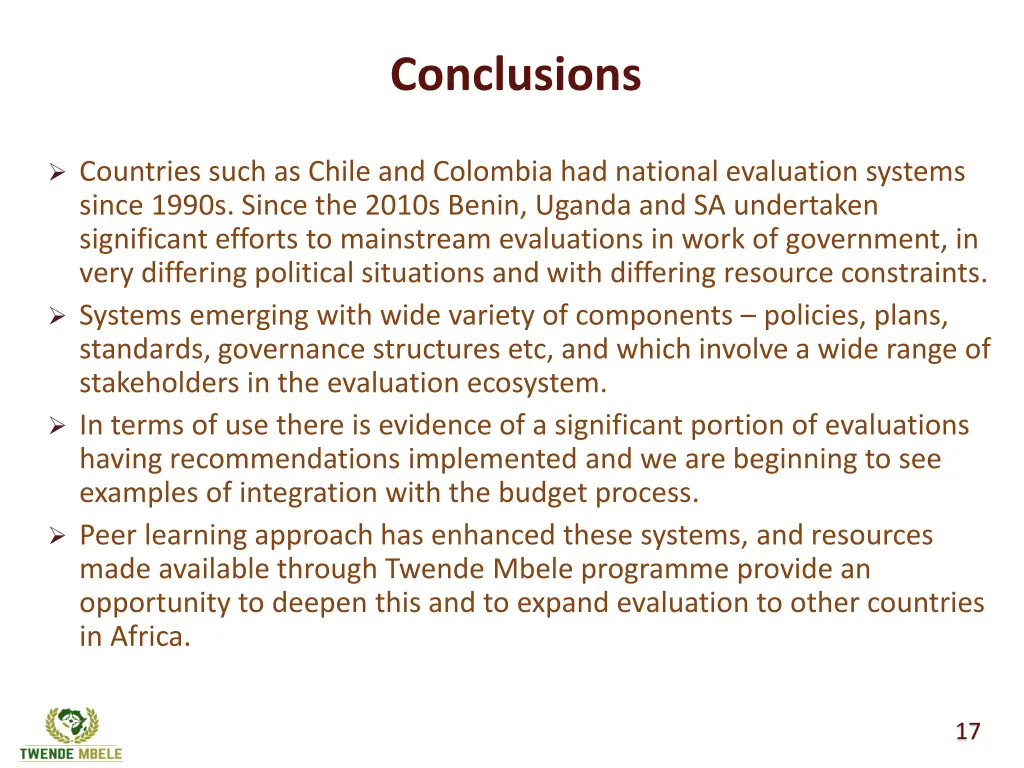 conclusions
