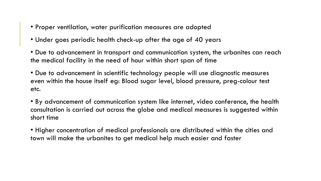 proper ventilation water purification measures