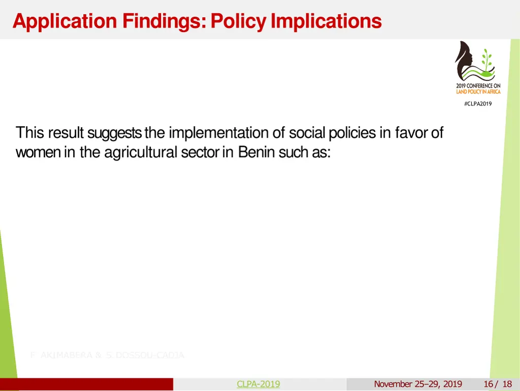 application findings policyimplications
