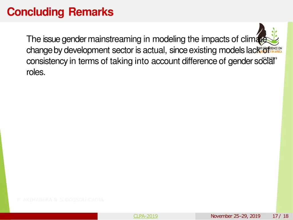 concluding remarks