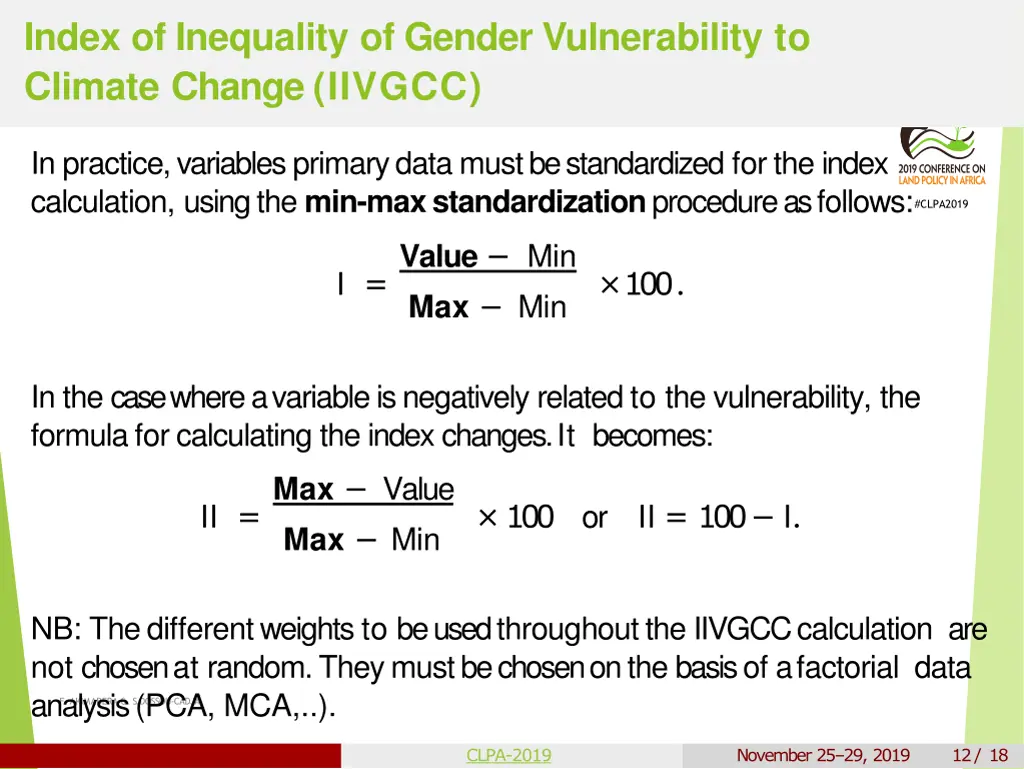 index of inequality of gender vulnerability 11