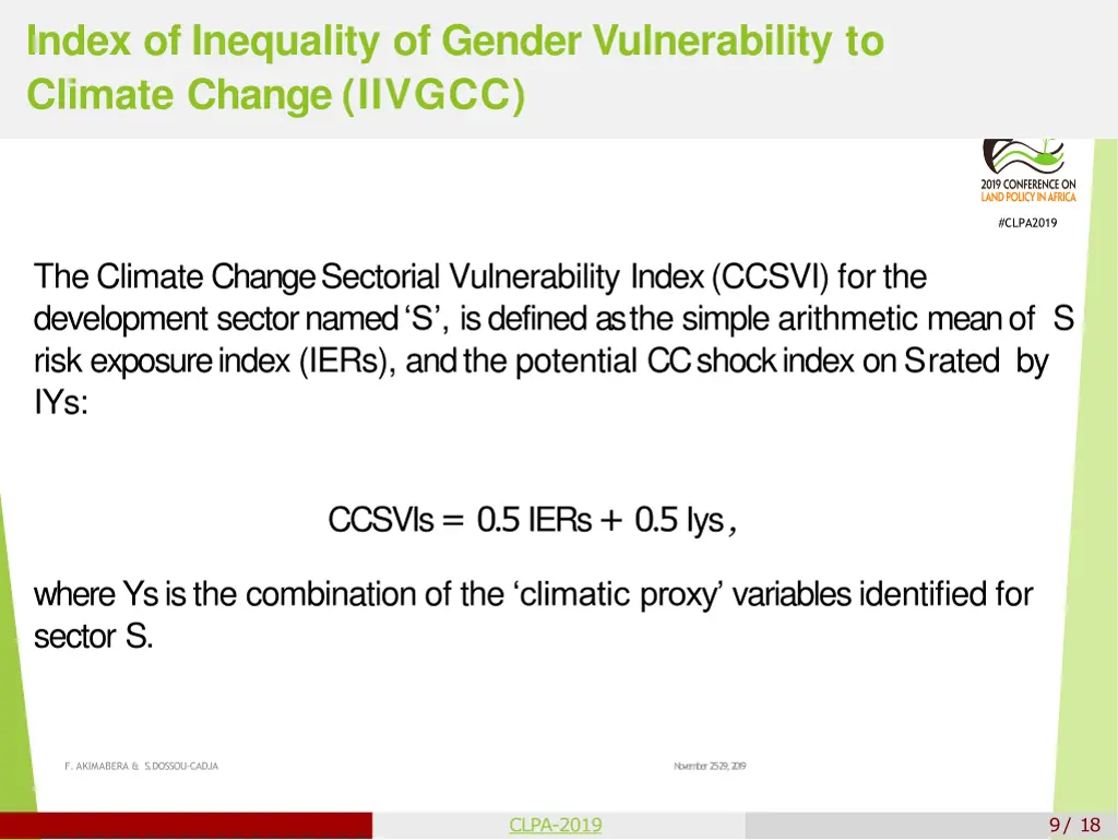 index of inequality of gender vulnerability 6