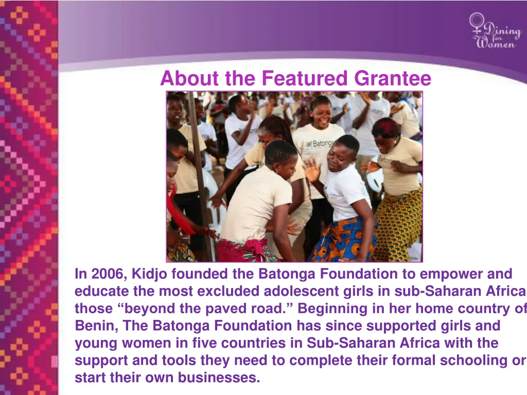 about the featured grantee 1