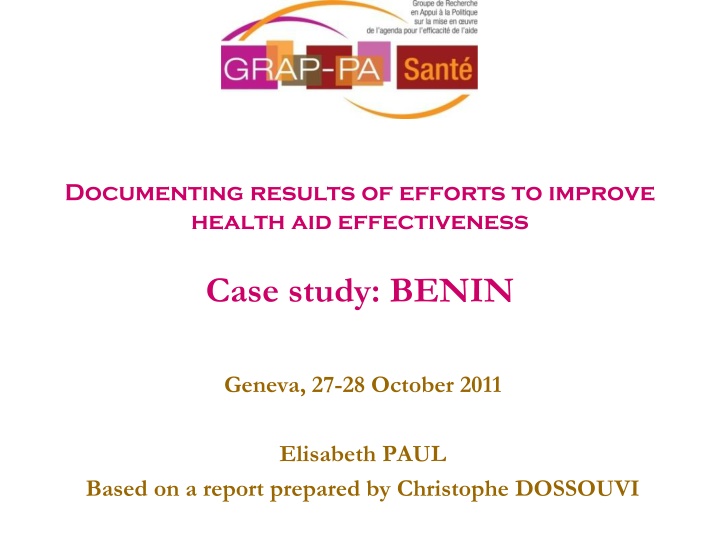 documenting results of efforts to improve health