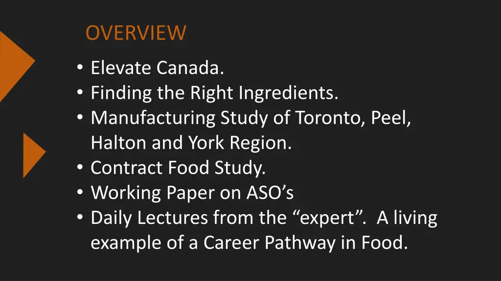 overview elevate canada finding the right