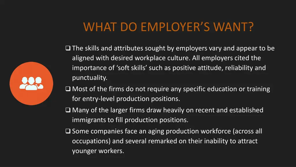 what do employer s want