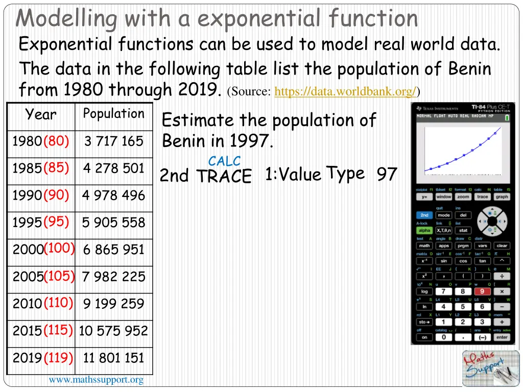 modelling with a exponential function 12