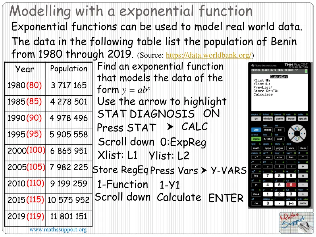 modelling with a exponential function 9