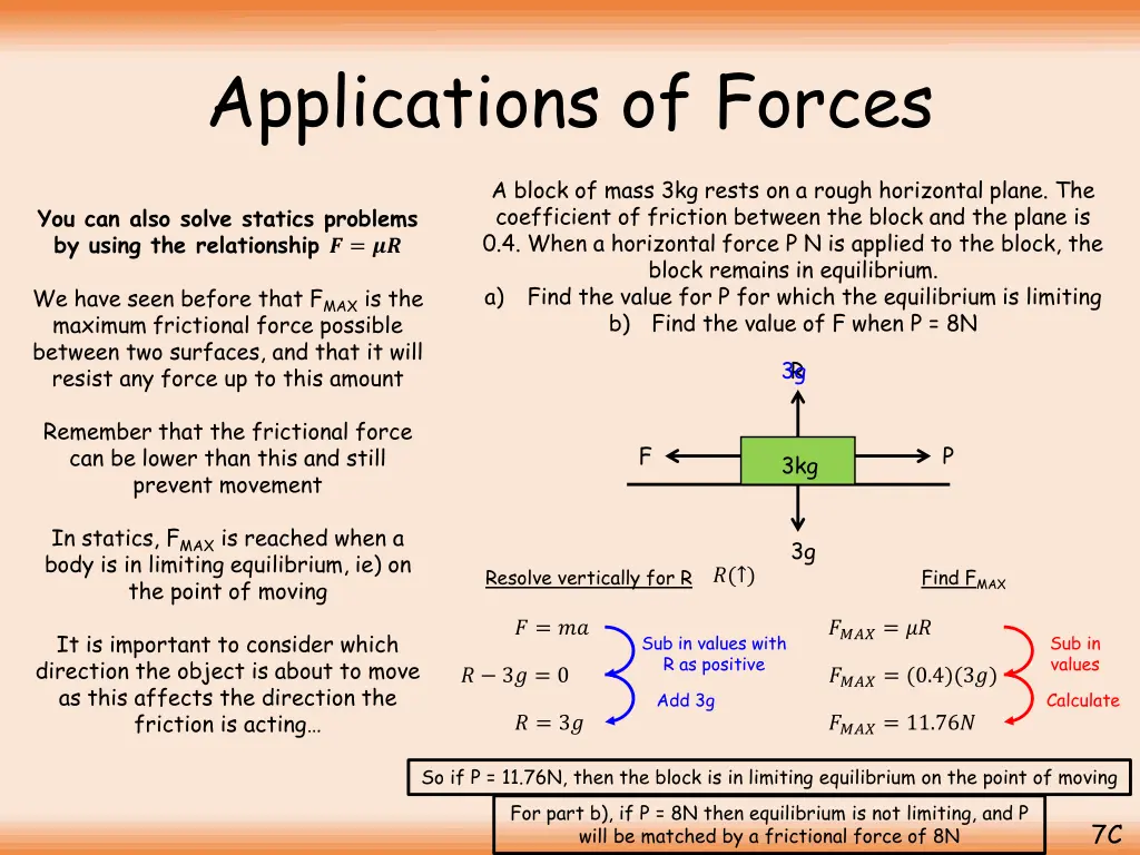 applications of forces