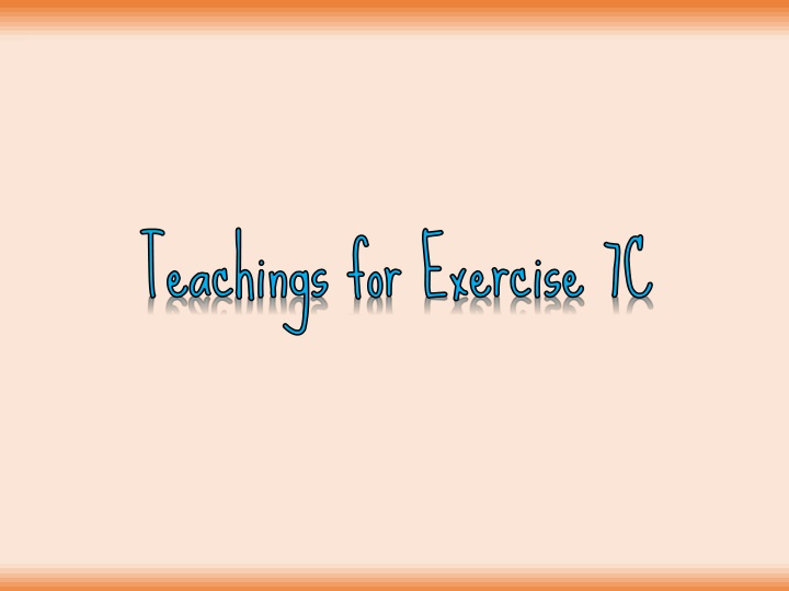 teachings for exercise 7c