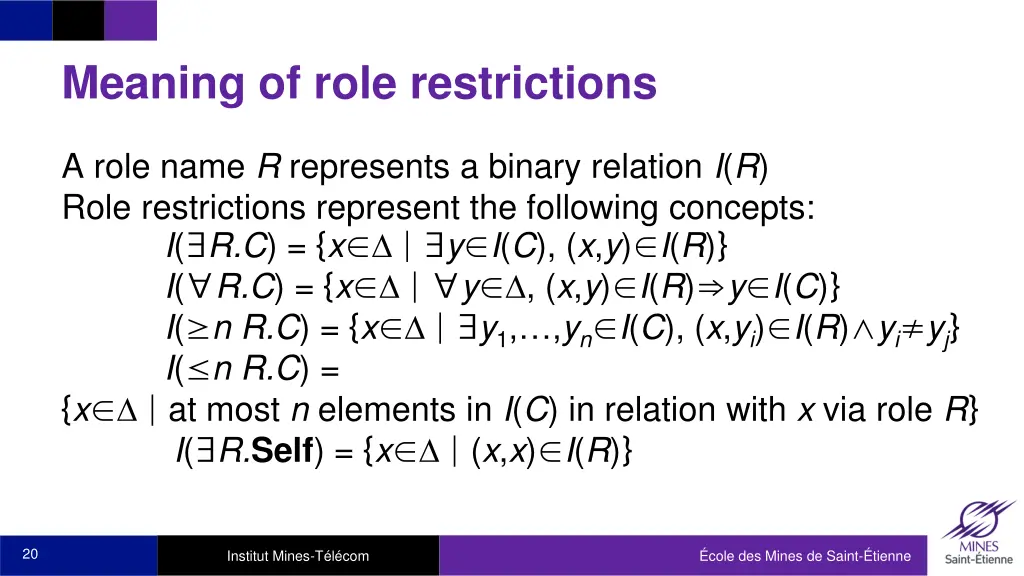 meaning of role restrictions