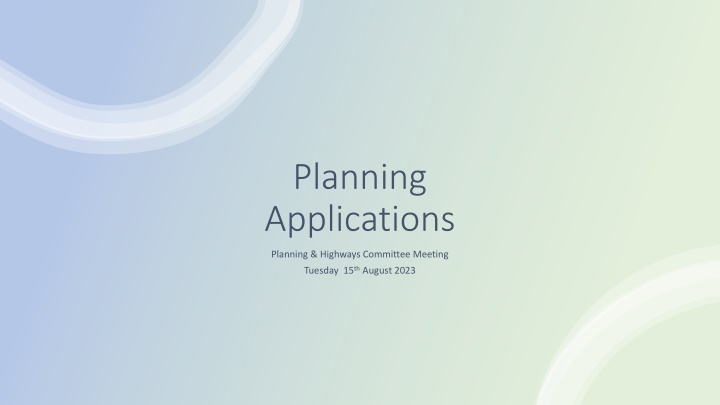 planning applications