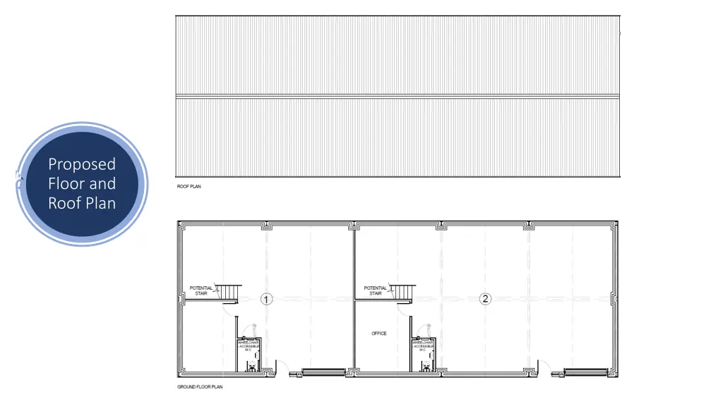 proposed floor and roof plan