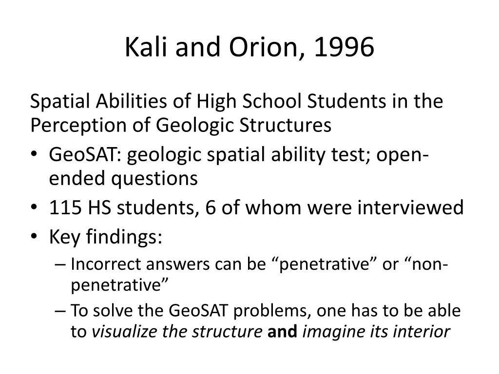 kali and orion 1996
