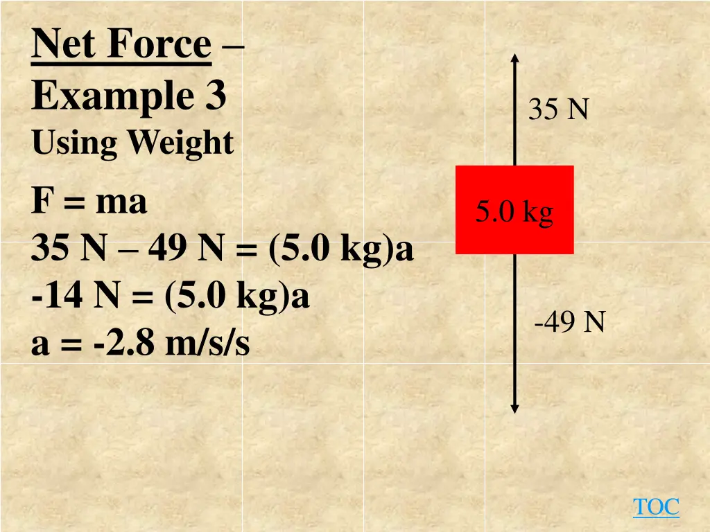 net force example 3 using weight 2