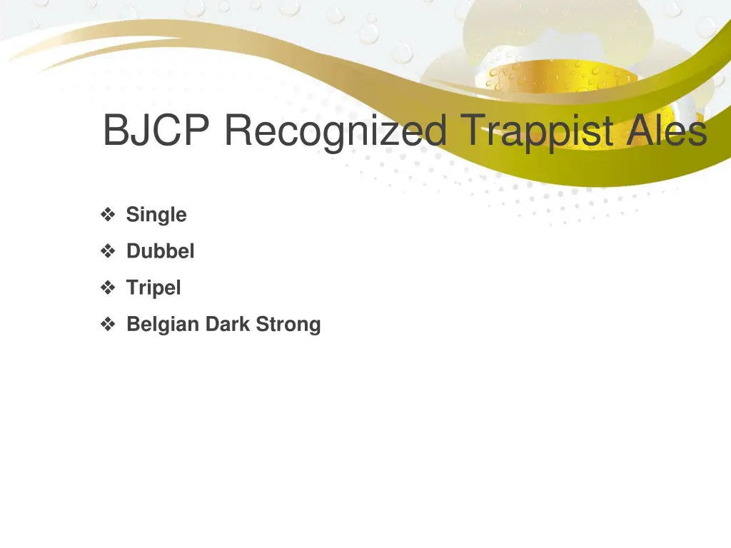 bjcp recognized trappist ales