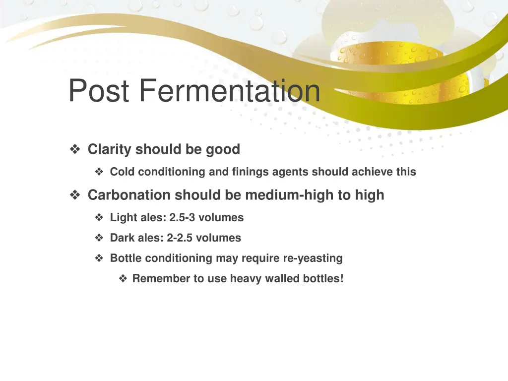 post fermentation
