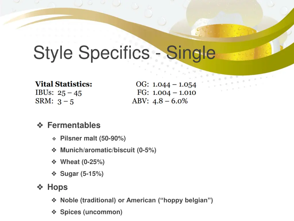 style specifics single