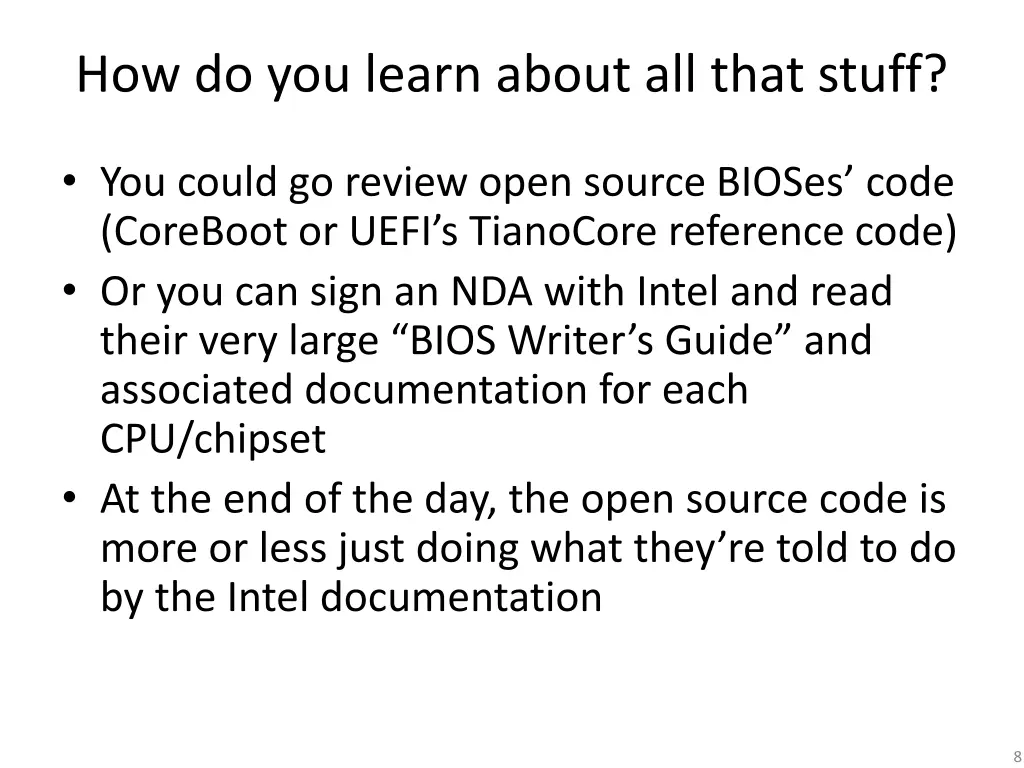 how do you learn about all that stuff