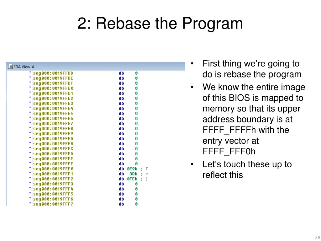 2 rebase the program