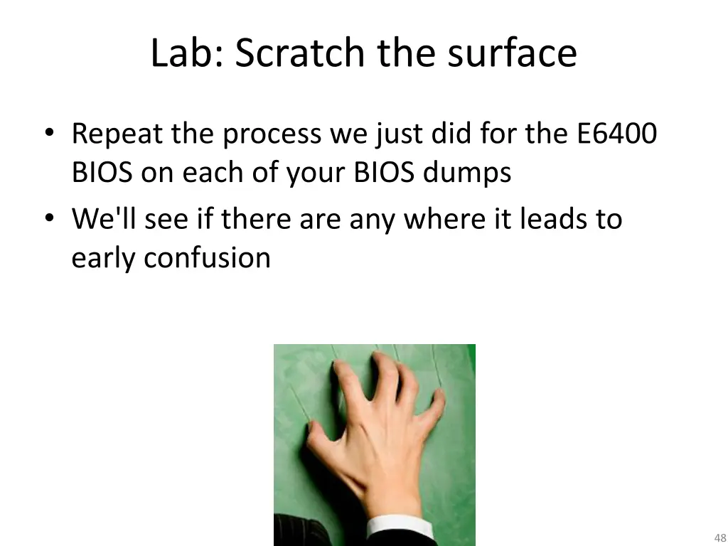lab scratch the surface