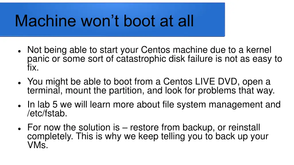 machine won t boot at all