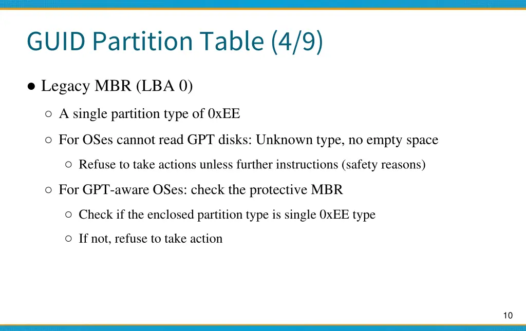 guid partition table 4 9
