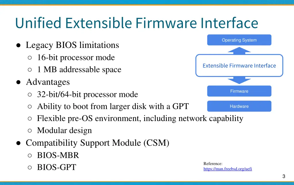 unified extensible firmware interface