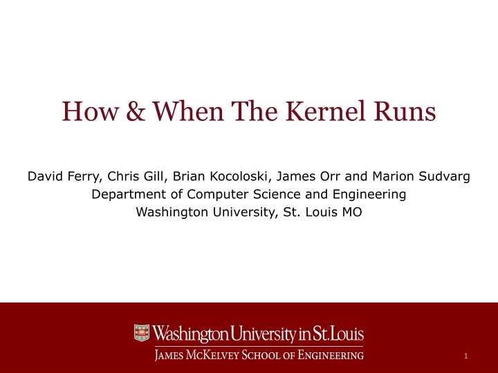 how when the kernel runs