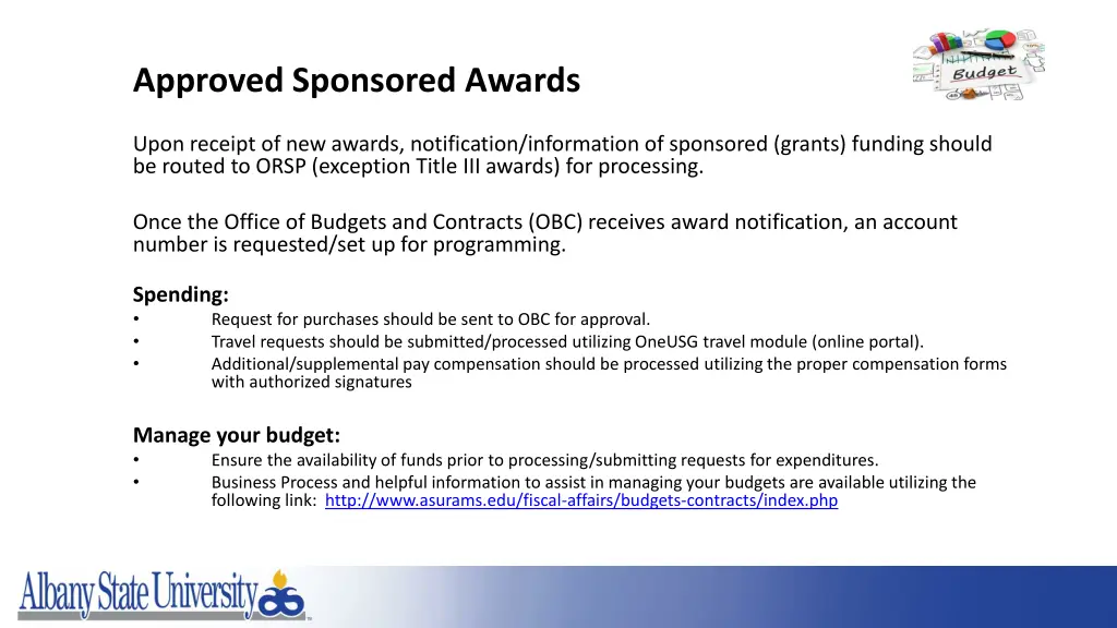 approved sponsored awards