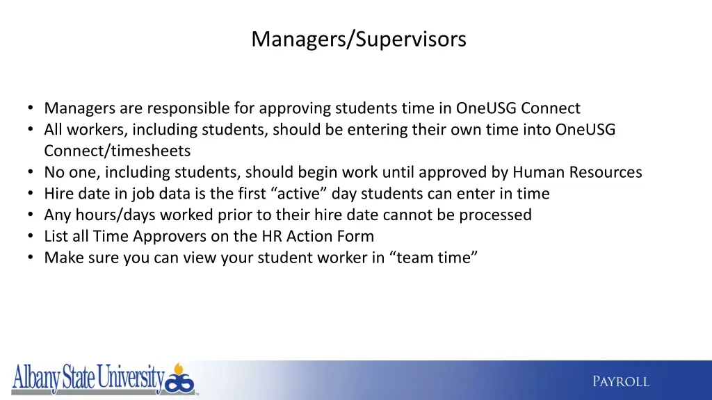 managers supervisors