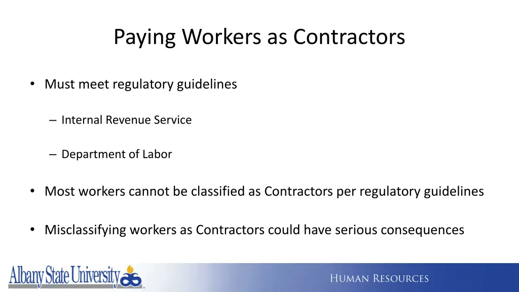 paying workers as contractors
