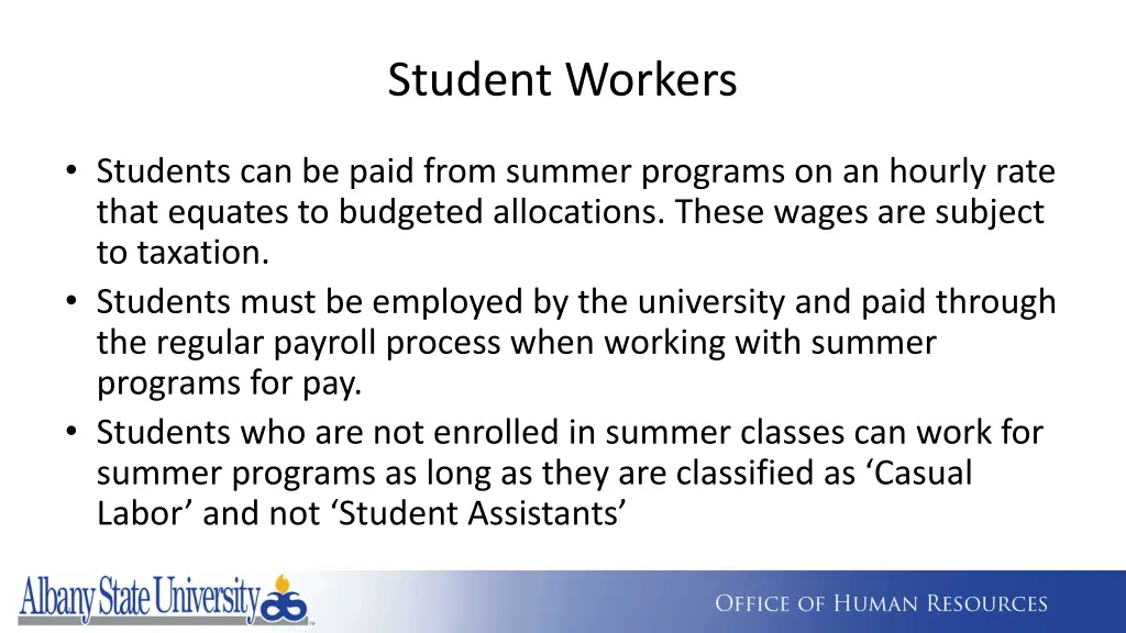 student workers