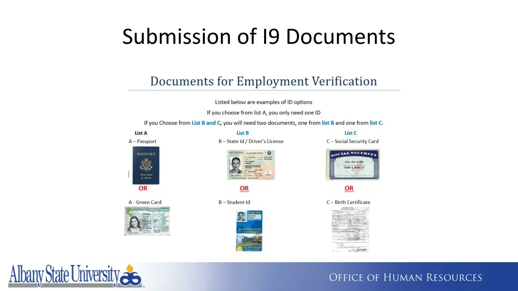 submission of i9 documents