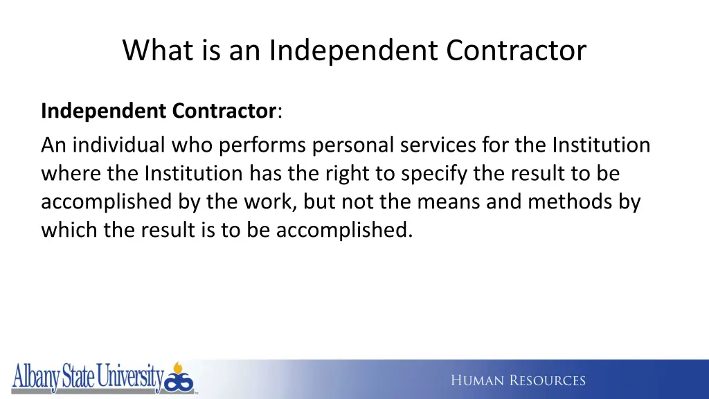 what is an independent contractor