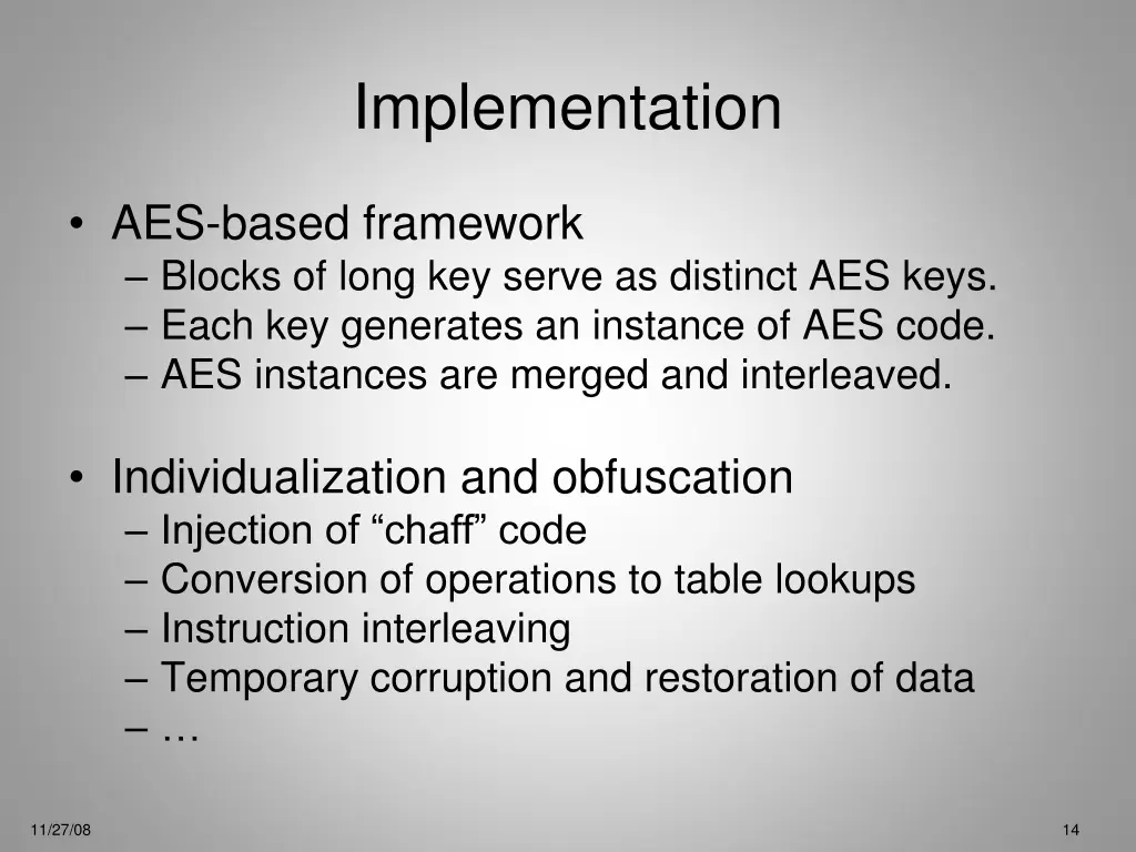 implementation