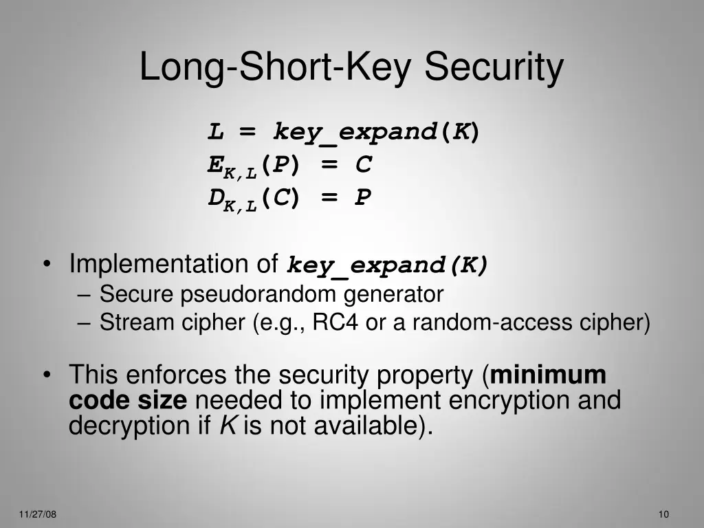 long short key security 1