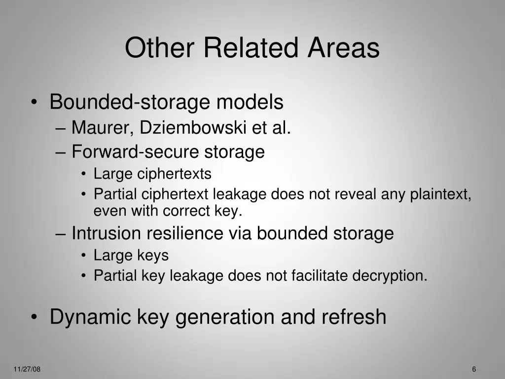 other related areas